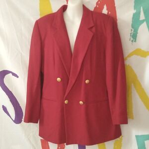 Vintage Blood Red Blazer